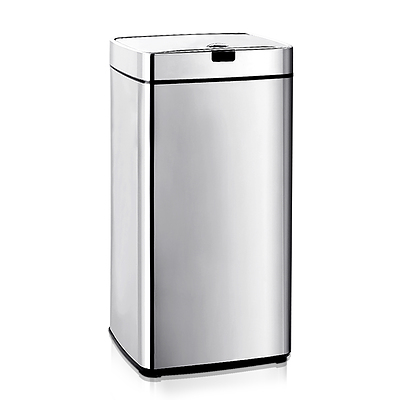 45L Motion Sensor Rubbish Bin - Silver - Free Shipping