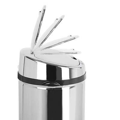 50L Stainless Steel Motion Sensor Rubbish Bin - Free Shipping