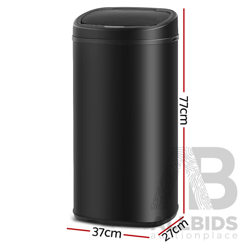 68L Motion Sensor Rubbish Bin - Black - Free Shipping