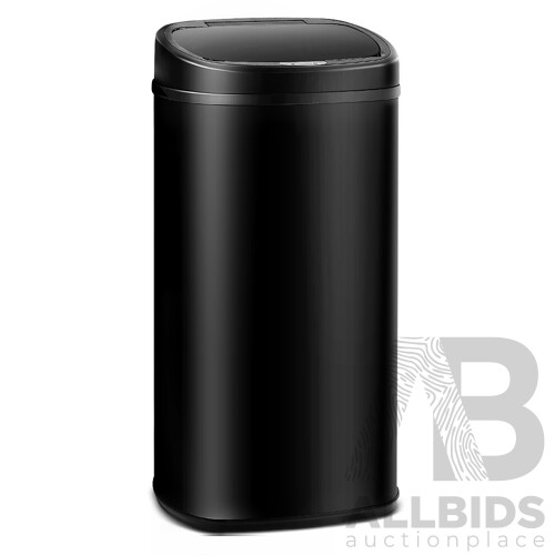 68L Motion Sensor Rubbish Bin - Black - Free Shipping