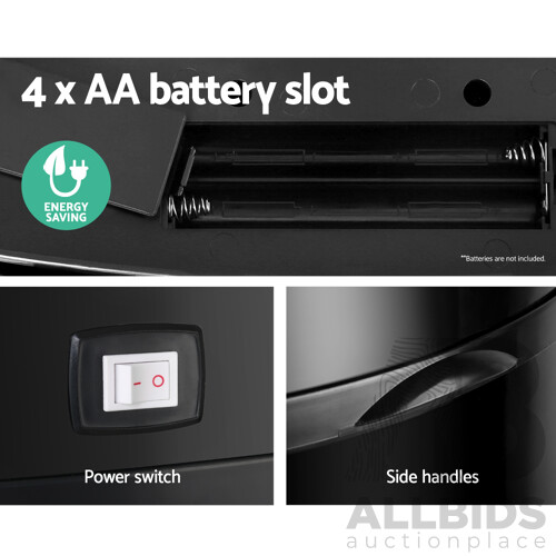 68L Motion Sensor Rubbish Bin - Black - Free Shipping