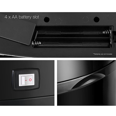 68L Motion Sensor Rubbish Bin - Black - Free Shipping