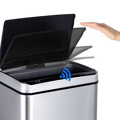 60L Motion Sensor Bin - Silver - Free Shipping