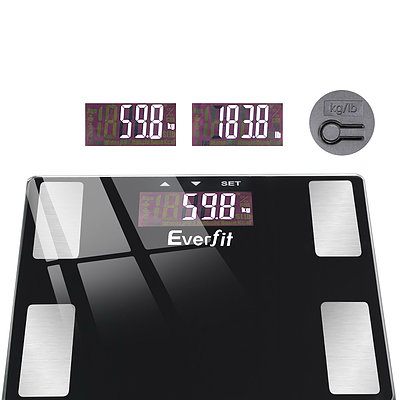 Electronic Digital Body Fat Scale Bathroom Weight Scale-Black - Brand New - Free Shipping