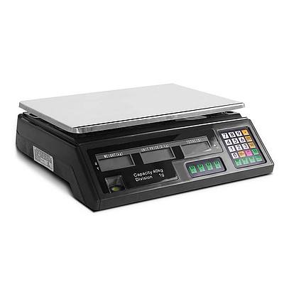 Electronic Computing Platform Digital Scale 40kg Black - Free Shipping