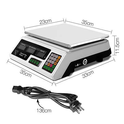 40KG Digital Kitchen Scale Electronic Scales Shop Market Commercial - Brand New - Free Shipping