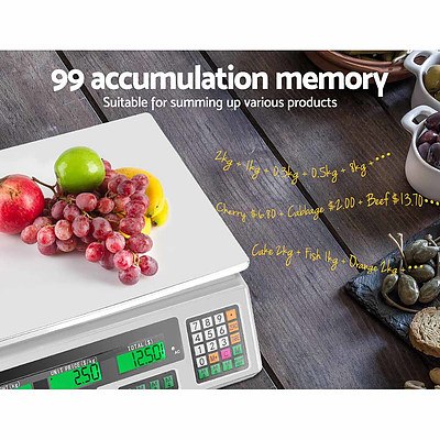 40KG Digital Kitchen Scale Electronic Scales Shop Market Commercial - Brand New - Free Shipping