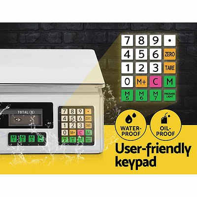 40KG Digital Kitchen Scale Electronic Scales Shop Market Commercial - Brand New - Free Shipping