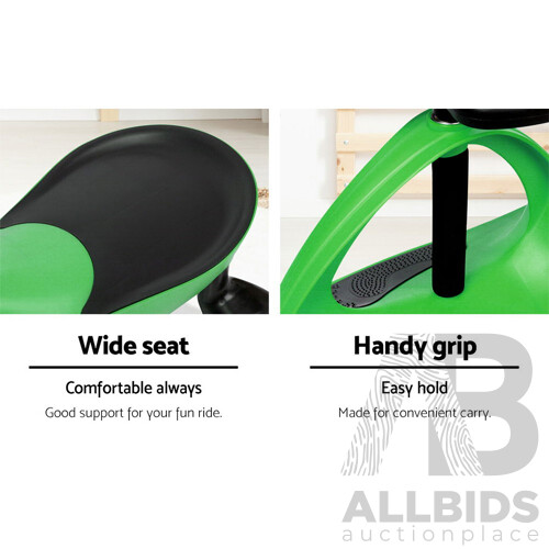 Kids Ride On Swing Car  -Green - Brand New - Free Shipping