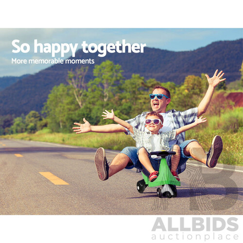 Kids Ride On Swing Car  -Green - Brand New - Free Shipping