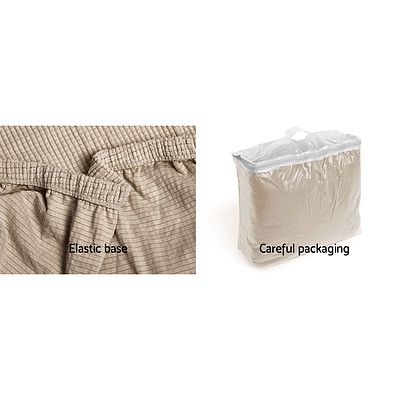 High Stretch Sofa Cover Couch Protector Slipcovers 1 Seater Sand