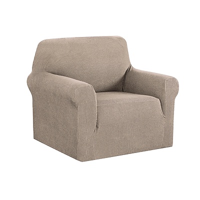 High Stretch Sofa Cover Couch Protector Slipcovers 1 Seater Sand