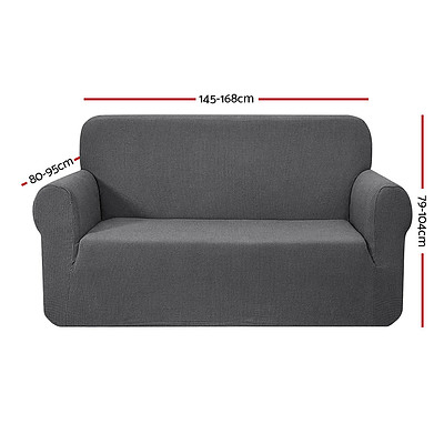 High Stretch Sofa Cover Couch Protector Slipcovers 2 Seater Grey - Brand New - Free Shipping