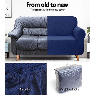 High Stretch Sofa Cover Couch Protector Slipcovers 3 Seater Navy - Brand New - Free Shipping