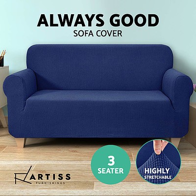 High Stretch Sofa Cover Couch Protector Slipcovers 3 Seater Navy - Brand New - Free Shipping
