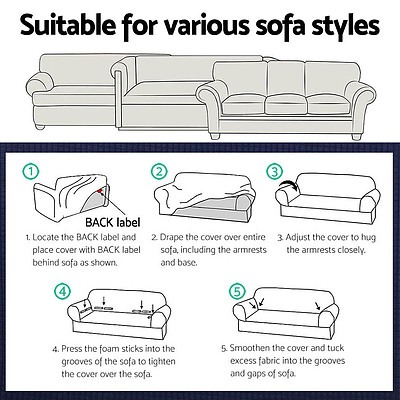 High Stretch Sofa Cover Couch Protector Slipcovers 3 Seater Navy - Brand New - Free Shipping