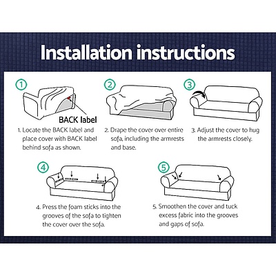 High Stretch Sofa Cover Couch Protector Slipcovers 3 Seater Sand - Brand New - Free Shipping