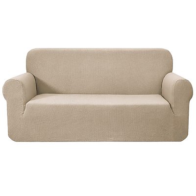 High Stretch Sofa Cover Couch Protector Slipcovers 3 Seater Sand - Brand New - Free Shipping