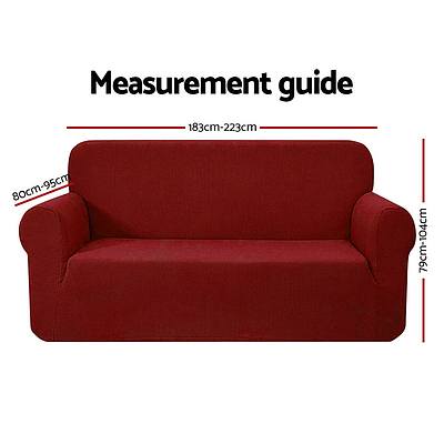 High Stretch Sofa Cover Couch Protector Slipcovers 3 Seater Burgundy - Brand New - Free Shipping