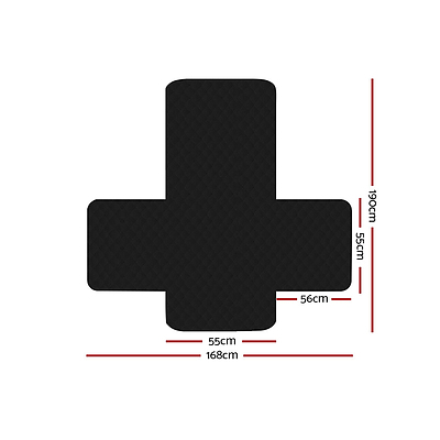 Sofa Cover Quilted Couch Covers Protector Slipcovers 1 Seater Black