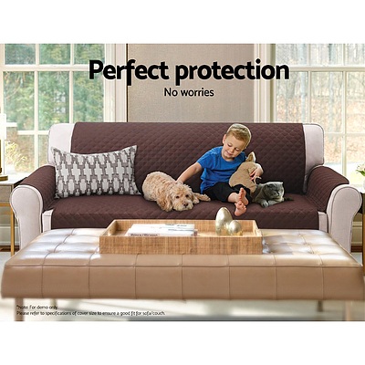Sofa Cover Quilted Couch Covers Protector Slipcovers 1 Seater Coffee - Brand New - Free Shipping