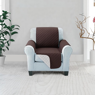Sofa Cover Quilted Couch Covers Protector Slipcovers 1 Seater Coffee - Brand New - Free Shipping