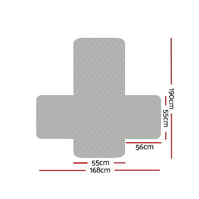 Sofa Cover Quilted Couch Covers Protector Slipcovers 1 Seater Grey