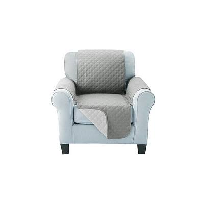 Sofa Cover Quilted Couch Covers Protector Slipcovers 1 Seater Grey