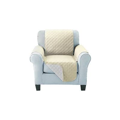 Sofa Cover Quilted Couch Covers Protector Slipcovers 1 Seater Khaki