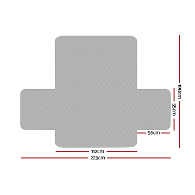 Sofa Cover Quilted Couch Covers Protector Slipcovers 2 Seater Grey - Brand New - Free Shipping