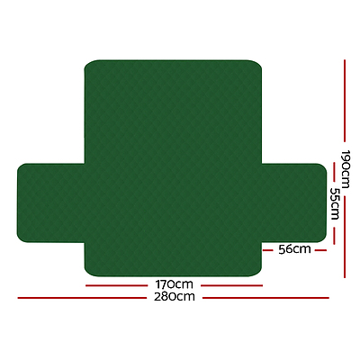 Sofa Cover Quilted Couch Covers Protector Slipcovers 3 Seater Green - Brand New - Free Shipping