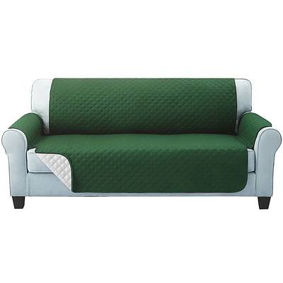 Sofa Cover Quilted Couch Covers Protector Slipcovers 3 Seater Green - Brand New - Free Shipping