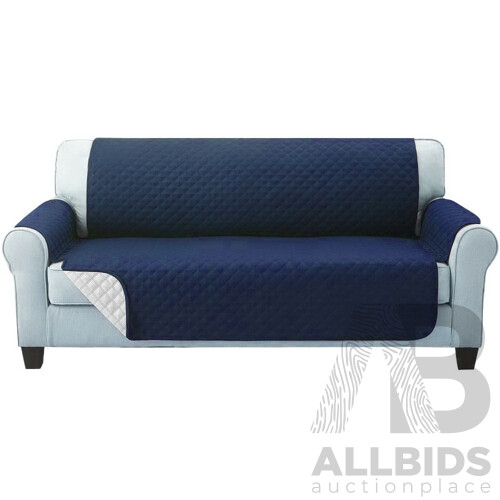 Sofa Cover Quilted Couch Covers Protector Slipcovers 3 Seater Navy