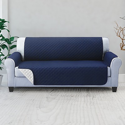 Sofa Cover Quilted Couch Covers Protector Slipcovers 3 Seater Navy