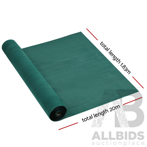 Instahut 1.83x20m 30% UV Shade Cloth Shadecloth Sail Garden Mesh Roll Outdoor Green - Free Shipping