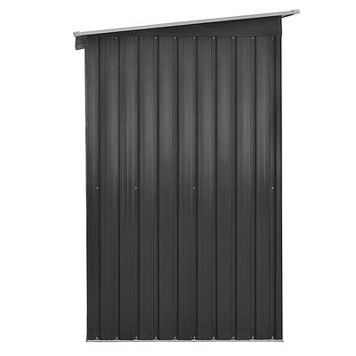 1.94 x 1.21m metal Base Garden Shed - Grey