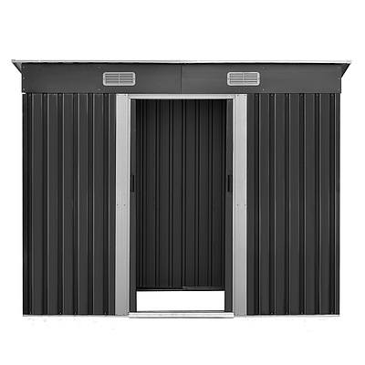 Giantz 2.35 x 1.31m Steel Garden Shed - Grey - Brand New - Free Shipping