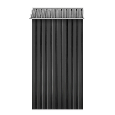 1.25 x 1.95m Steel Garden Shed - Grey
