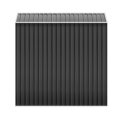 2.05 x 2.57m Steel Base Garden Shed - Grey