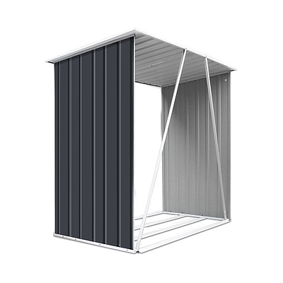 Log Firewood Storage Shed Galvanised Steel Garden Outdoor 2mÂ³ Shelter 163x83x154CM - Brand New - Free Shipping