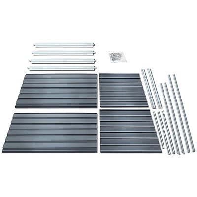 Log Firewood Storage Shed Galvanised Steel Garden Outdoor 2mÂ³ Shelter 163x83x154CM - Brand New - Free Shipping