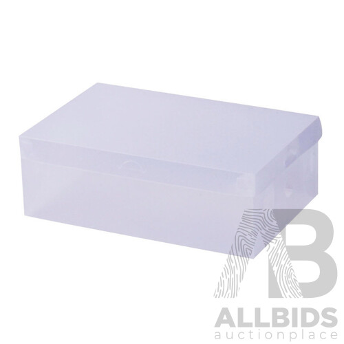 Set of 20 Transparent Stackable Shoe Storage Box  - Brand New - Free Shipping