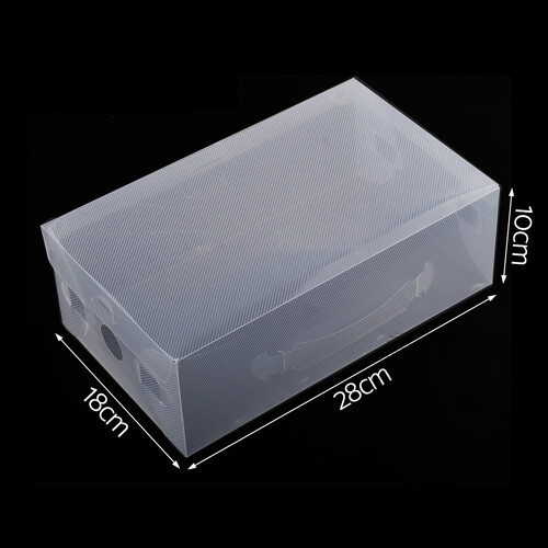 40pcs Clear Shoe Storage Box Transparent Foldable Stackable Boxes Organize Home - Brand New - Free Shipping