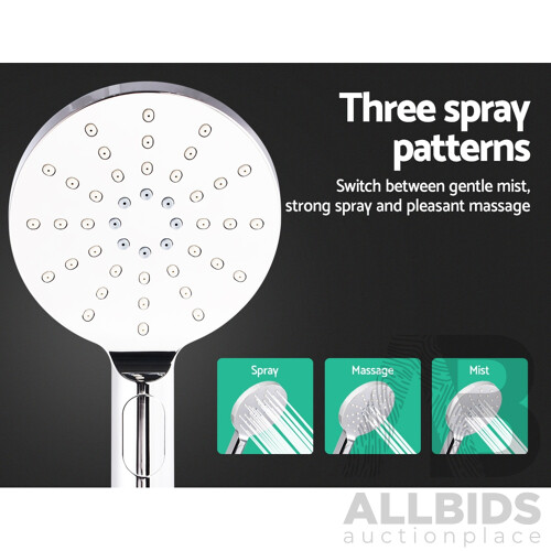 9 inch Rain Shower Head Round Wall Bathroom Arm Handheld Spray Bracket Rail Chrome - Brand New - Free Shipping