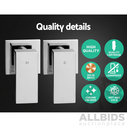 9 inch Rain Shower Head Round Wall Bathroom Arm Handheld Spray Bracket Rail Chrome - Brand New - Free Shipping