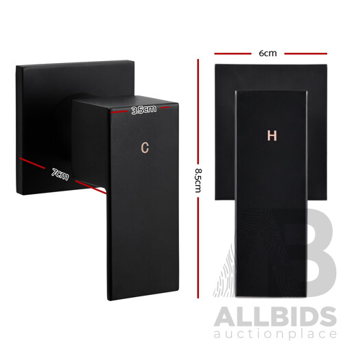 Brass Shower Mixer Head Hot and Cold Bathroom Tap Mat Black - Brand New - Free Shipping