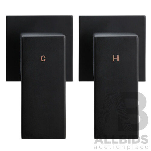 Brass Shower Mixer Head Hot and Cold Bathroom Tap Mat Black - Brand New - Free Shipping