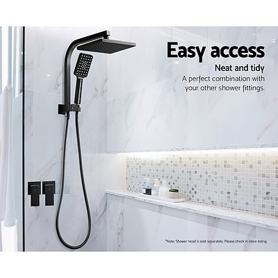 Brass Shower Mixer Head Hot and Cold Bathroom Tap Mat Black - Brand New - Free Shipping