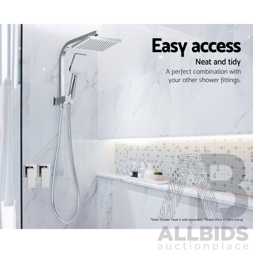 Brass Shower Mixer Head Hot and Cold Bathroom Tap Chrome