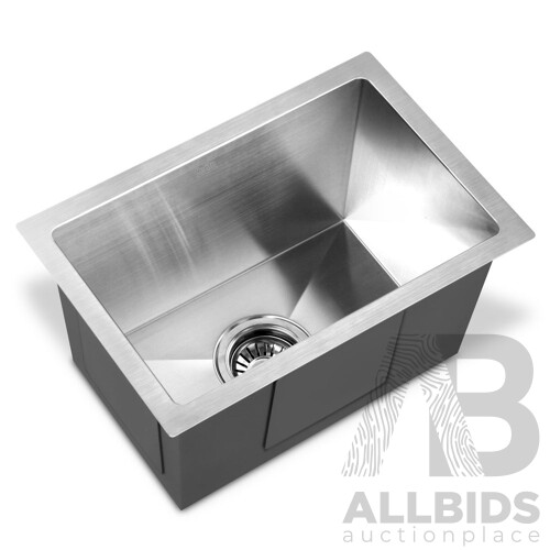 Stainless Steel Kitchen Laundry Sink with Strainer Waste 450 x 300mm - Brand New - Free Shipping